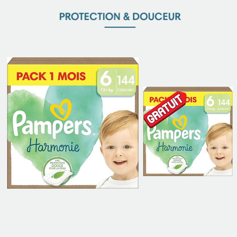 Pampers® Harmonie, Taille 6, 288 Couches, 2 Pack