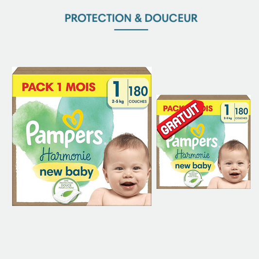 Pampers® Harmonie, Taille 1, 360 Couches, 2 Pack