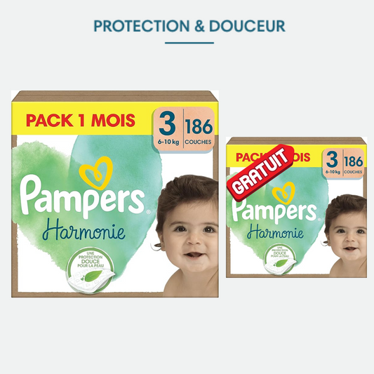 Pampers® Harmonie, Taille 3, 372 Couches, 2 Pack