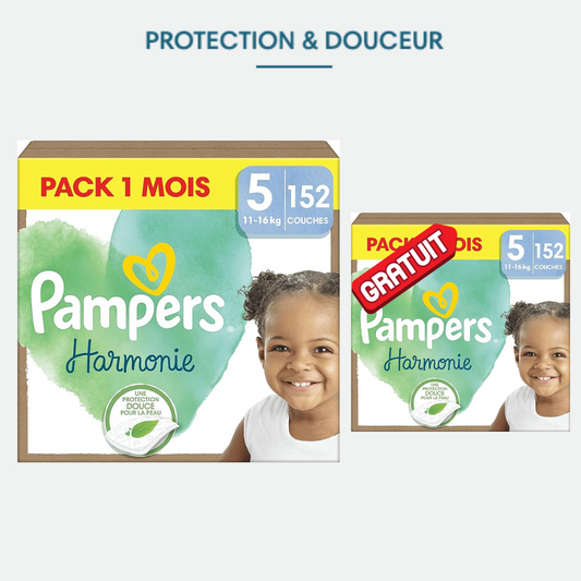 Pampers® Harmonie, Taille 5, 304 Couches, 2 Pack